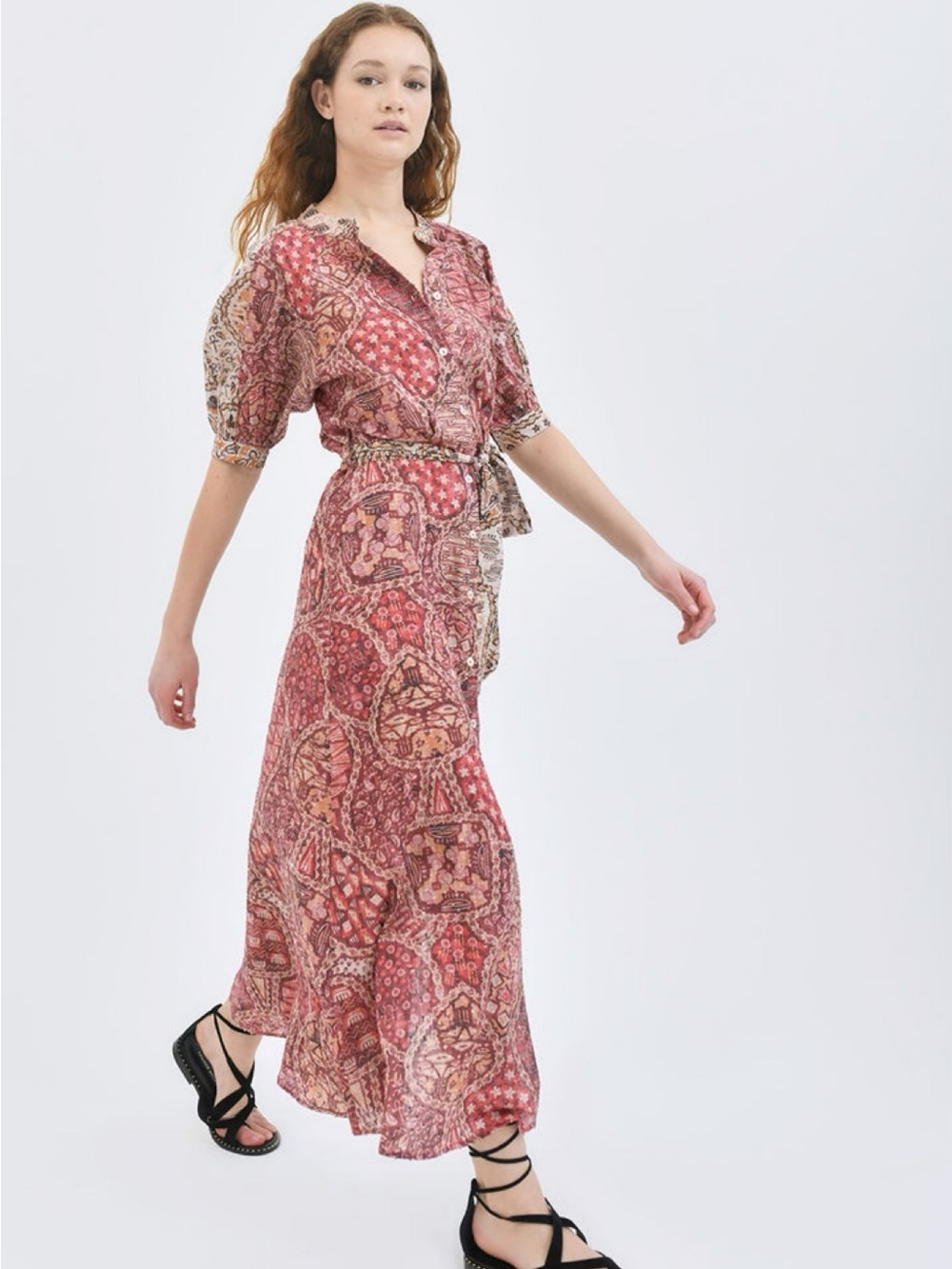 Chufy Bes maxi dress patchwork/abstract designXS